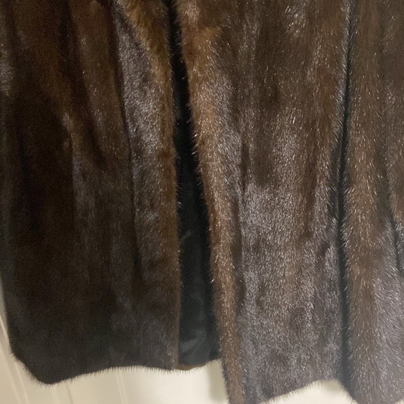 Gorgeous Vintage Denmark Mink Fur Pea Coat 3/4 Knee Length SZ Large - Picture 3 of 6